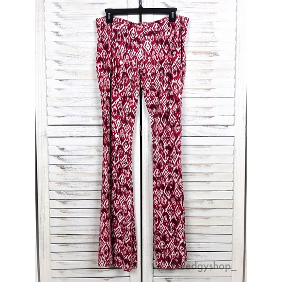 [LF] Millau Woven Tribal Bell Bottom Print Pants - Picture 2 of 7
